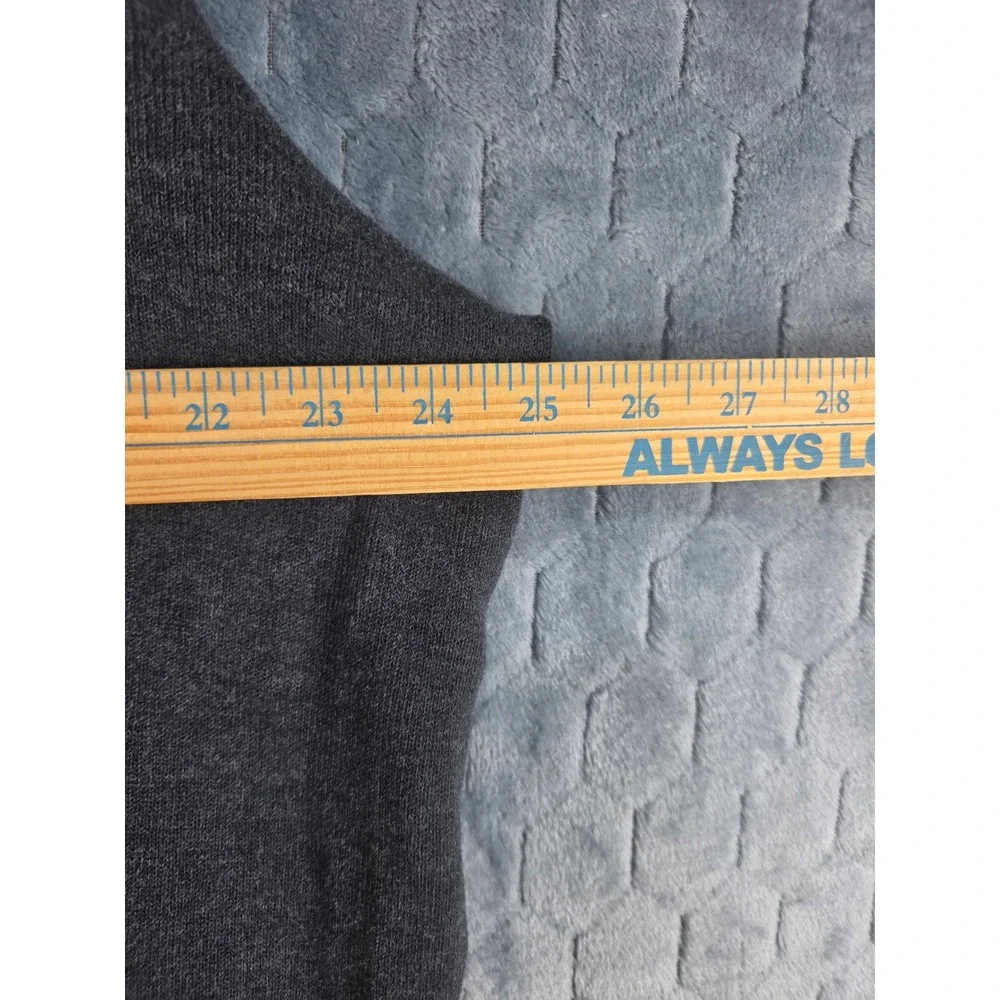 Polo Ralph Lauren Mens XL Quarter Zip Pullover Charcoal Grey Cotton Sweater Logo